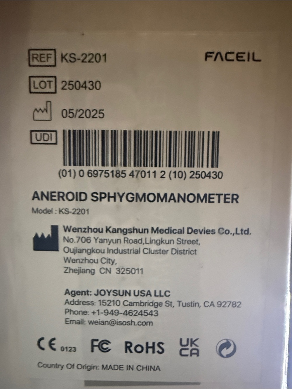 Aneroid Sphygmomanometer - Picture 3 of 4